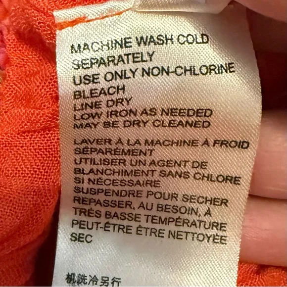 Free People Orange Floral Maxi Ruffle Skirt Large - Picture 12 of 12